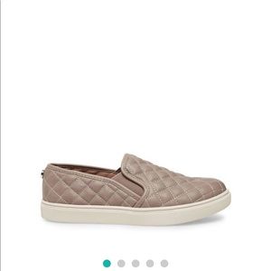 Steve Madden Grey Ecentrq Quilted Slip On Shoes